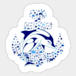 Funny Dolphin Sticker